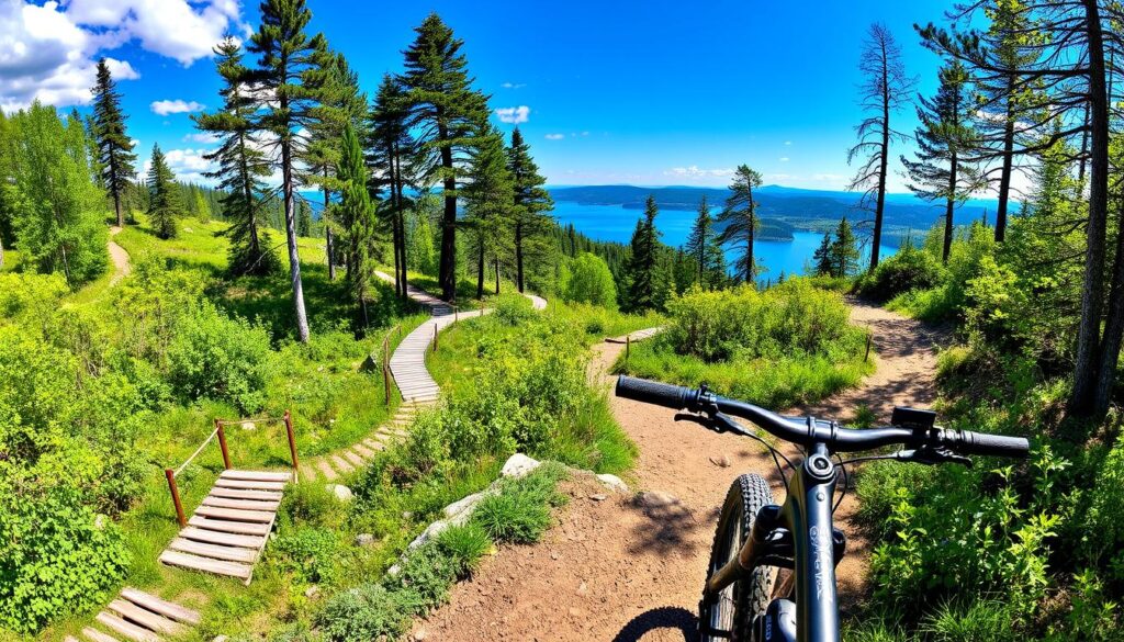 mountain bike trail features